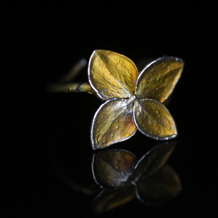 Ring in silver, Hydrangea , фото 4