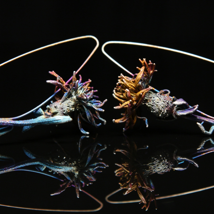 Серьги в серебре Fleur de Magique, Васильки, фото 3