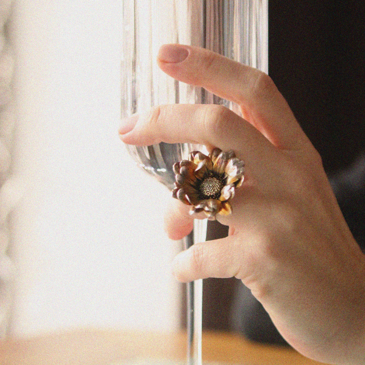 Кольцо в серебре Fleur de Magique, Хризантема, фото 4