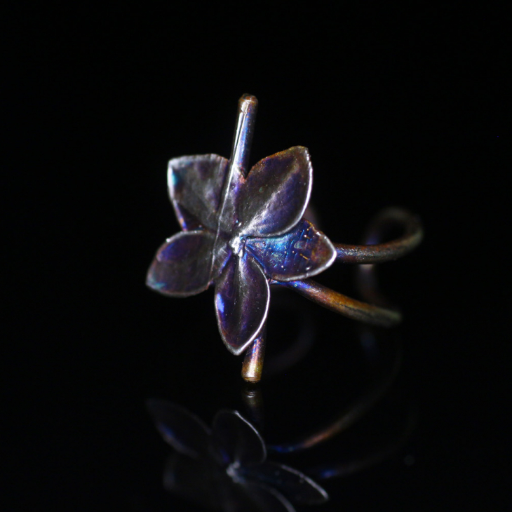 Cuff in silver, Hydrangea , фото 3