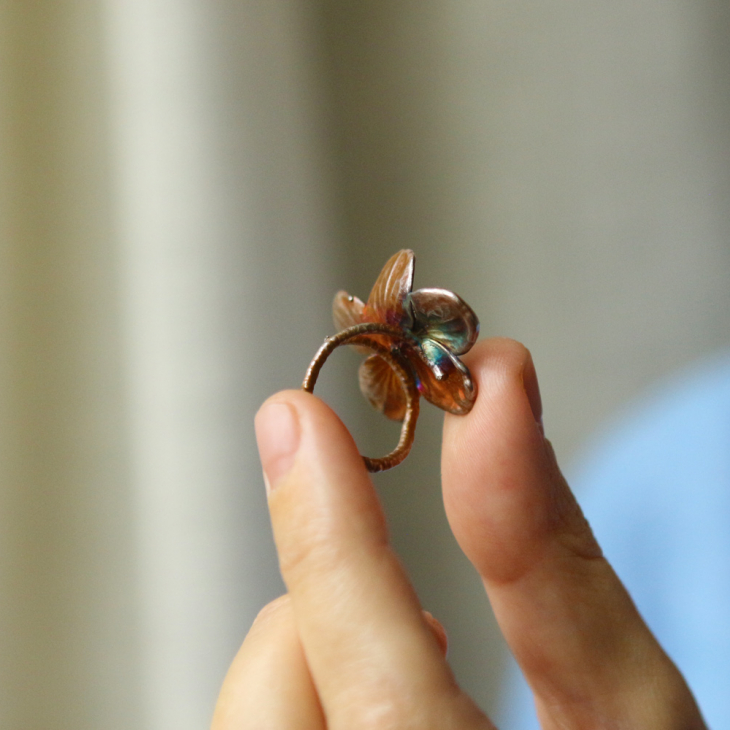 Ring in silver, Hydrangea , фото 2