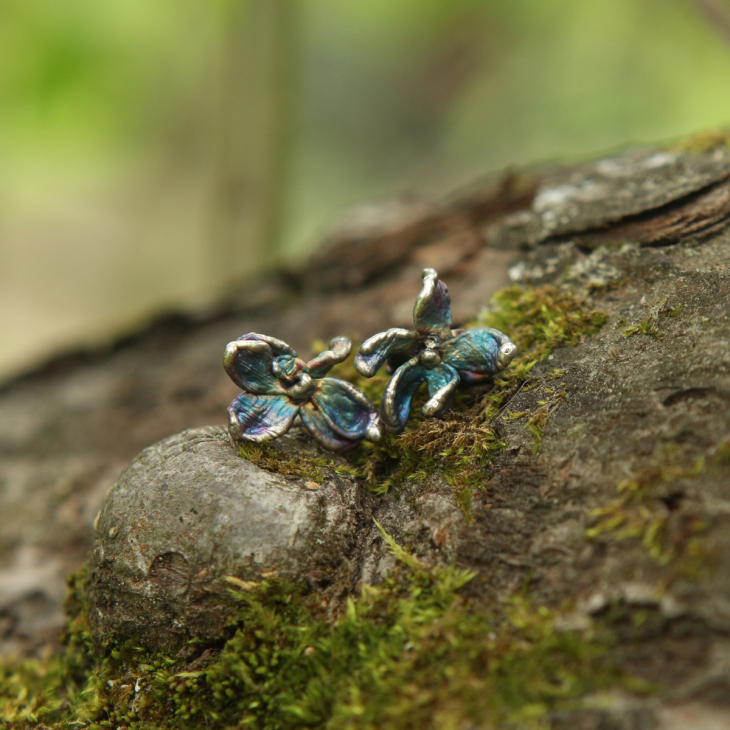 Серьги в серебре Fleur de Magique, Сирень, фото 3