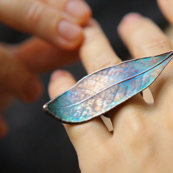 Laurel leaf ring in Silver, фото 3