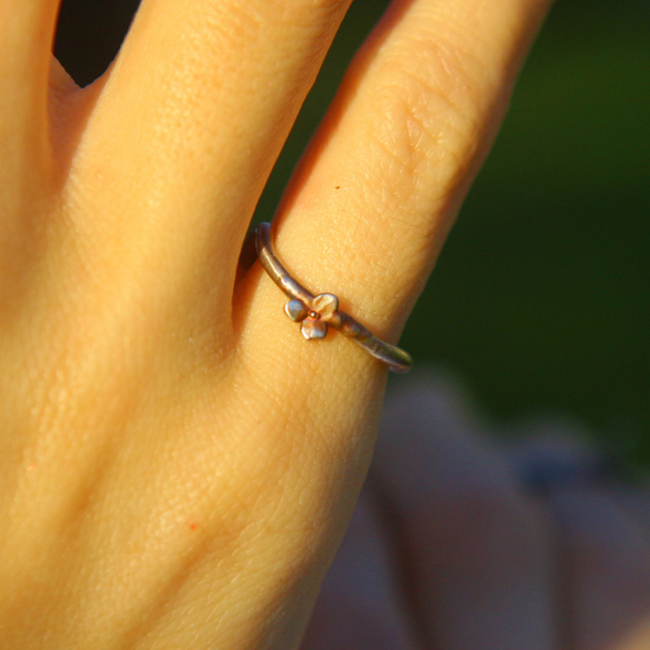 Rings in silver, Hydrangea , фото 2