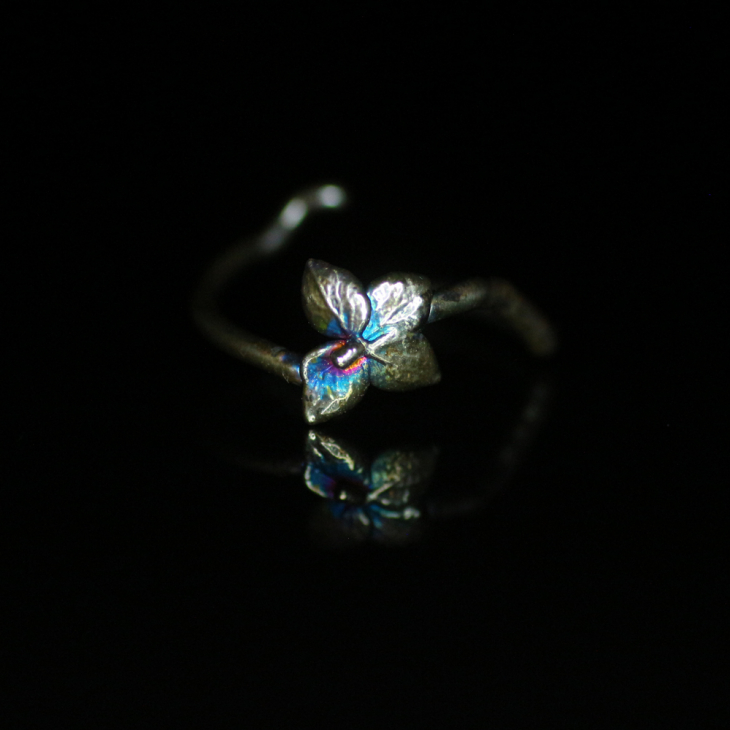 Ring in silver, Hydrangea , фото 3