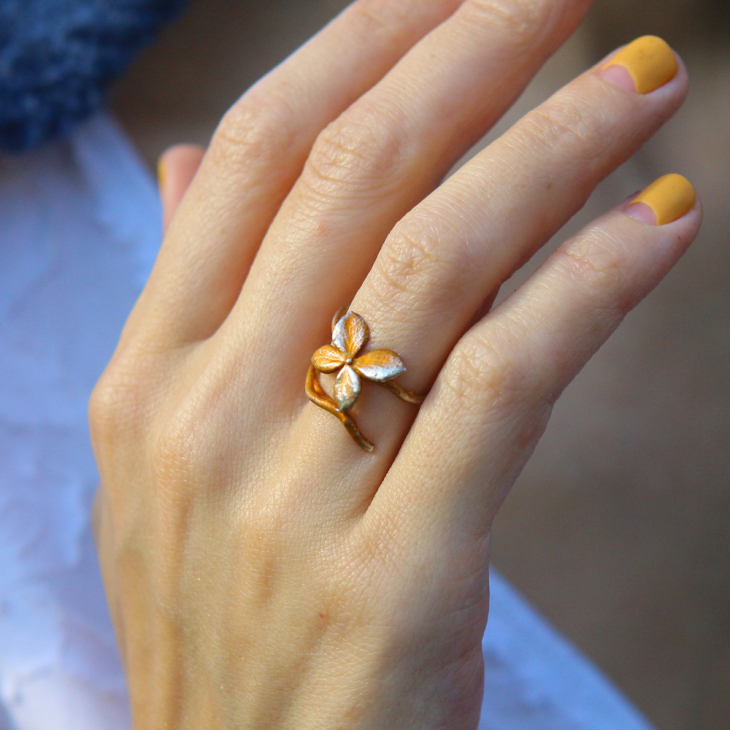 Rings in silver, Hydrangea , фото 2