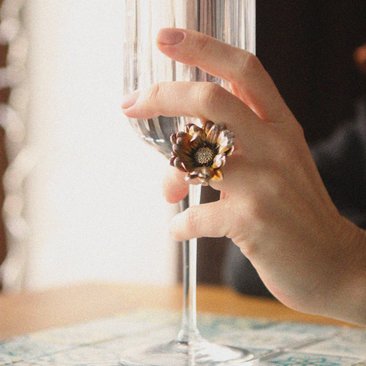 Кольцо в серебре Fleur de Magique, Хризантема, фото 4