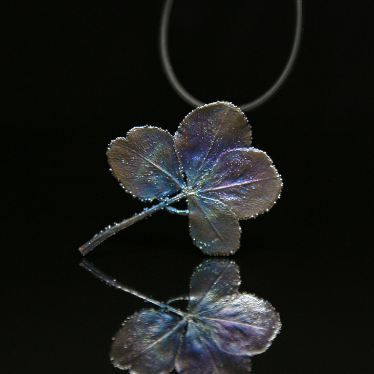 Кулон в серебре, Клевер, фото 2