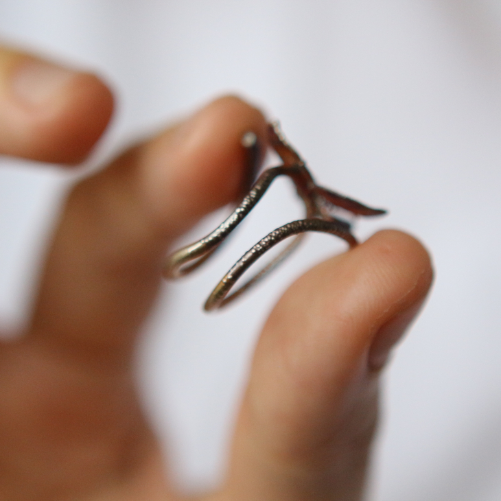 Ring in silver, Hydrangea , фото 3