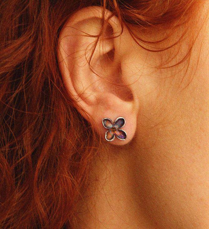 Серьги в серебре Fleur de Magique, Cирень, фото 4