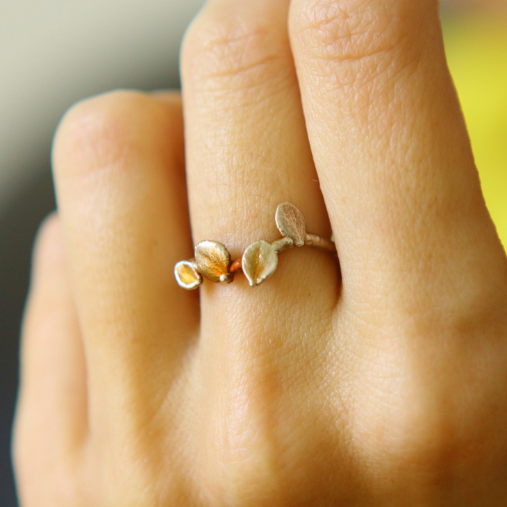 Ring in silver, Hydrangea , фото 2