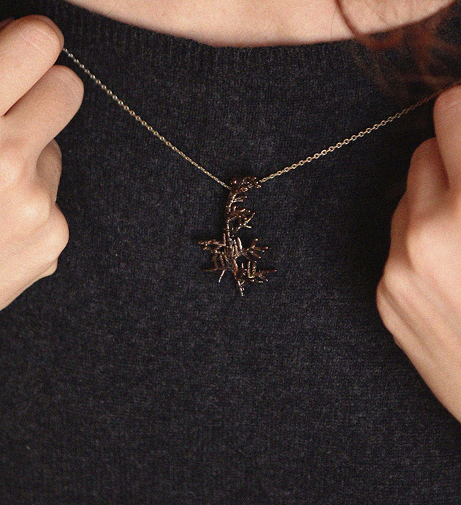 Кулон в серебре Mystique, Можжевельник, фото 2