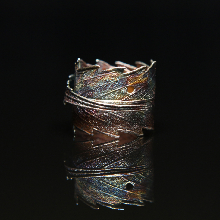 Кольцо в серебре Melancholy, Каннабис , фото 1