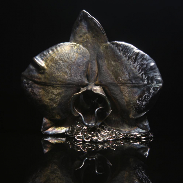 Кулон в серебре Fleur de Magique, Орхидея, фото 2