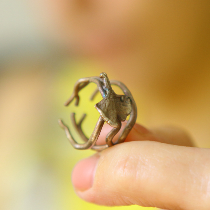 Ring in silver,Ginkgo, фото 3