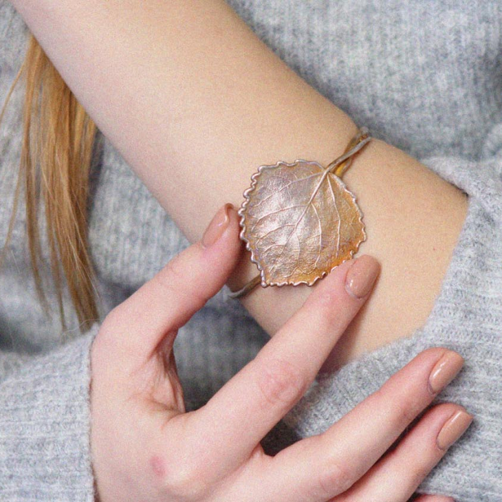 Браслет в серебре Love Alchemy, Лист Осина, фото 3