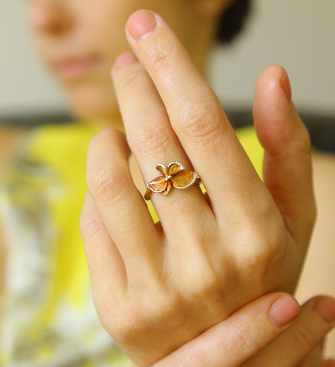 Ring in silver, Hydrangea , фото 1