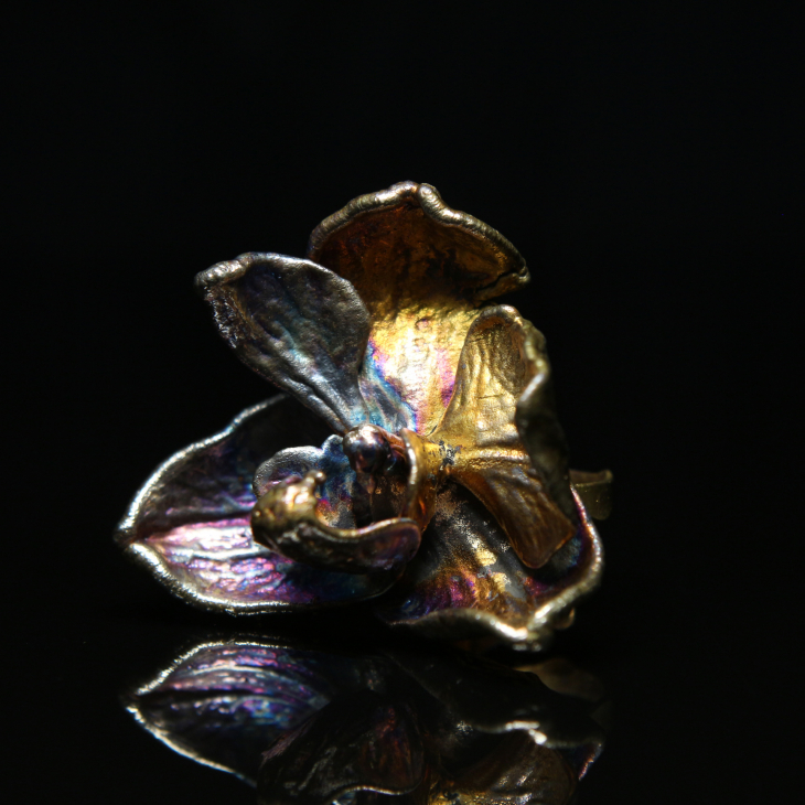 Кольцо в серебре Fleur de Magique, Орхидея, фото 2