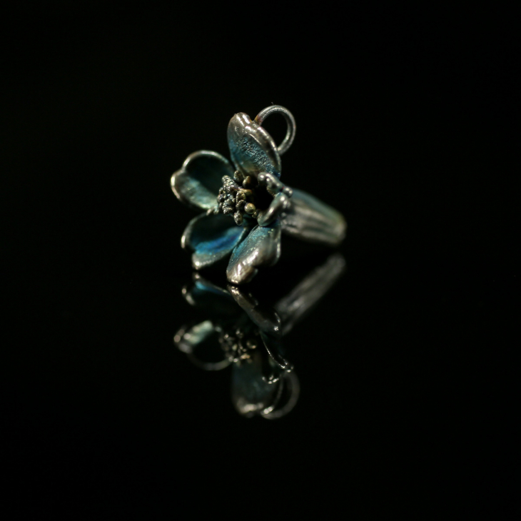 Кулон в серебре Fleur de Magique, Бархатцы, фото 2