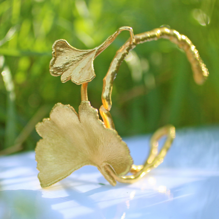 Браслет Flora в золоте, Гинкго, фото 1
