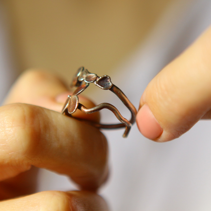 Ring in silver, Hydrangea , фото 3