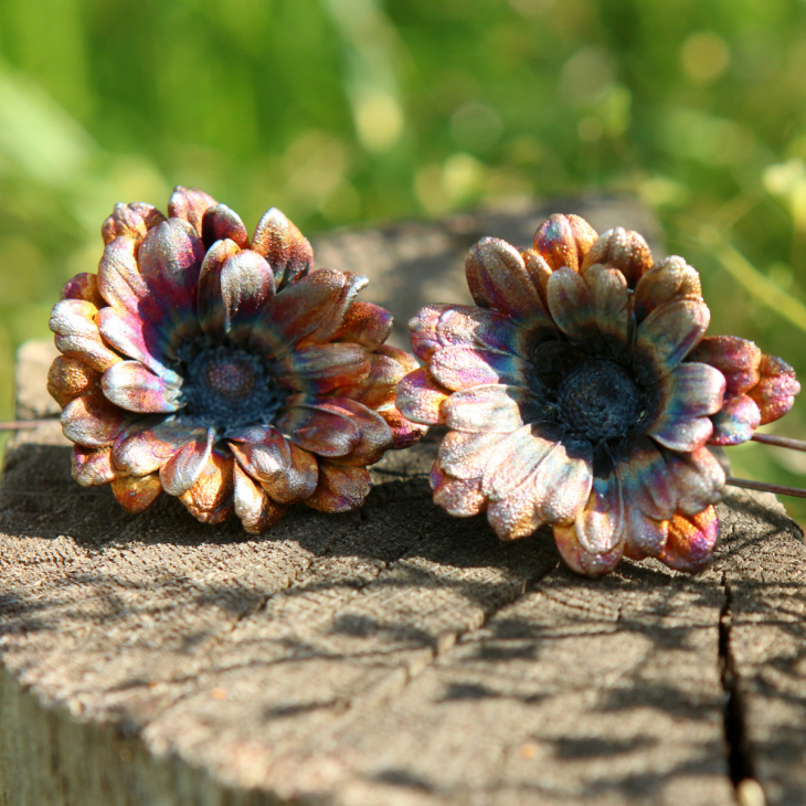 Серьги в серебре Fleur de Magique, Хризантема, фото 2