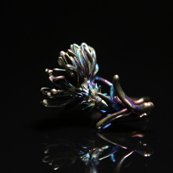 Кольцо в серебре Fleur de Magique, Хризантема, фото 3