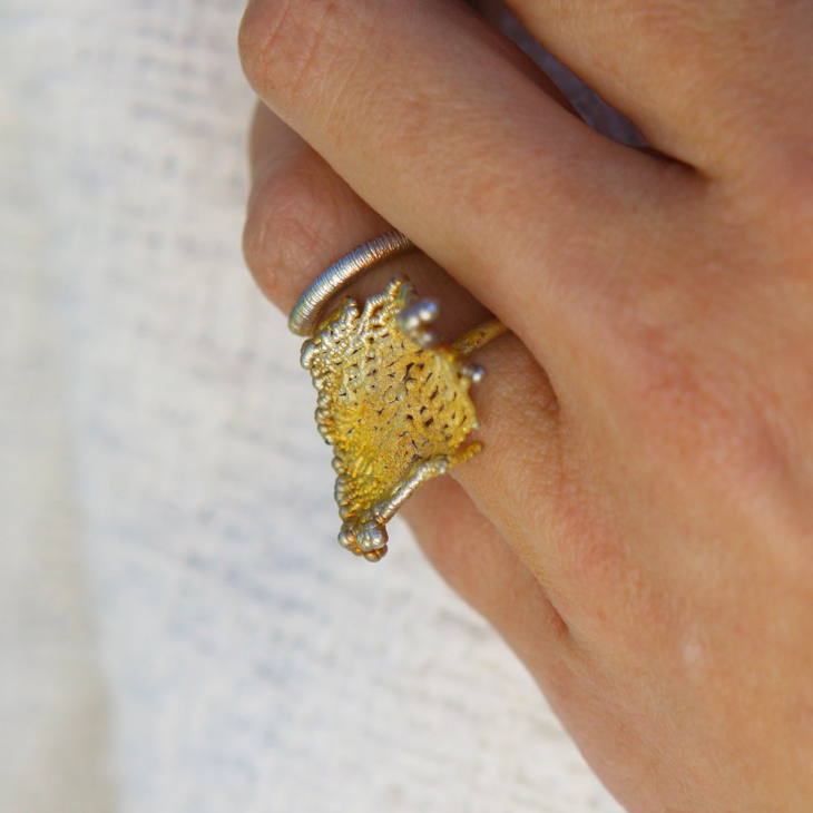 Ring in silver, Physalis, фото 5