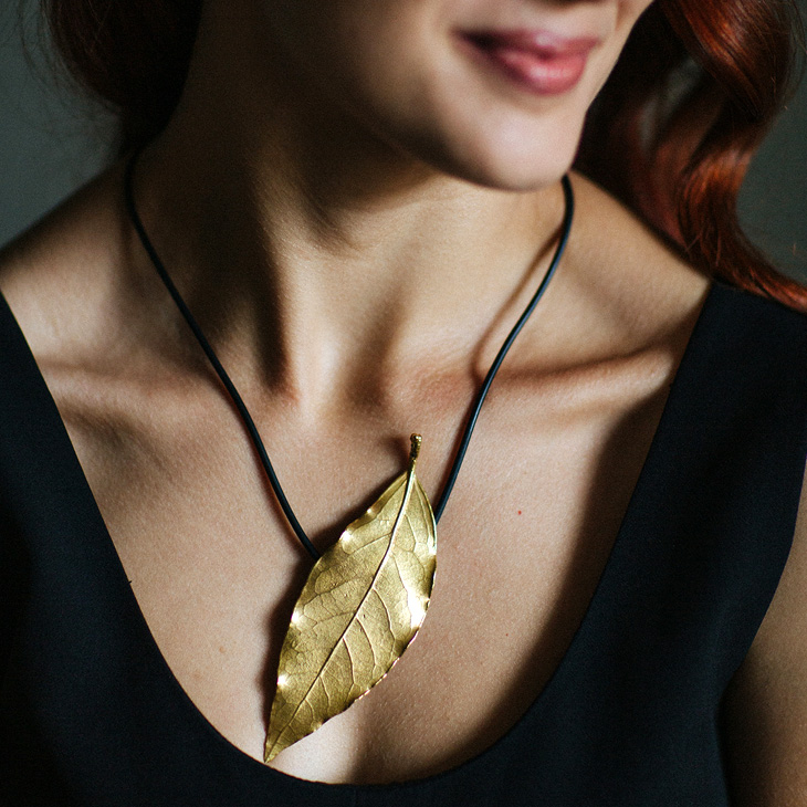 Кулон в золоте Love Alchemy, Лавр, фото 2