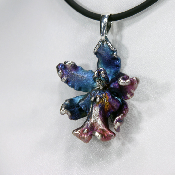 Кулон в серебре Fleur de Magique, Орхидея, фото 2