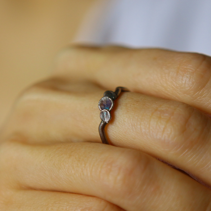 Ring in silver, Hydrangea , фото 2