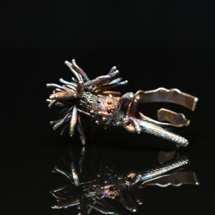 Кольцо в серебре Fleur de Magique, Василек, фото 3