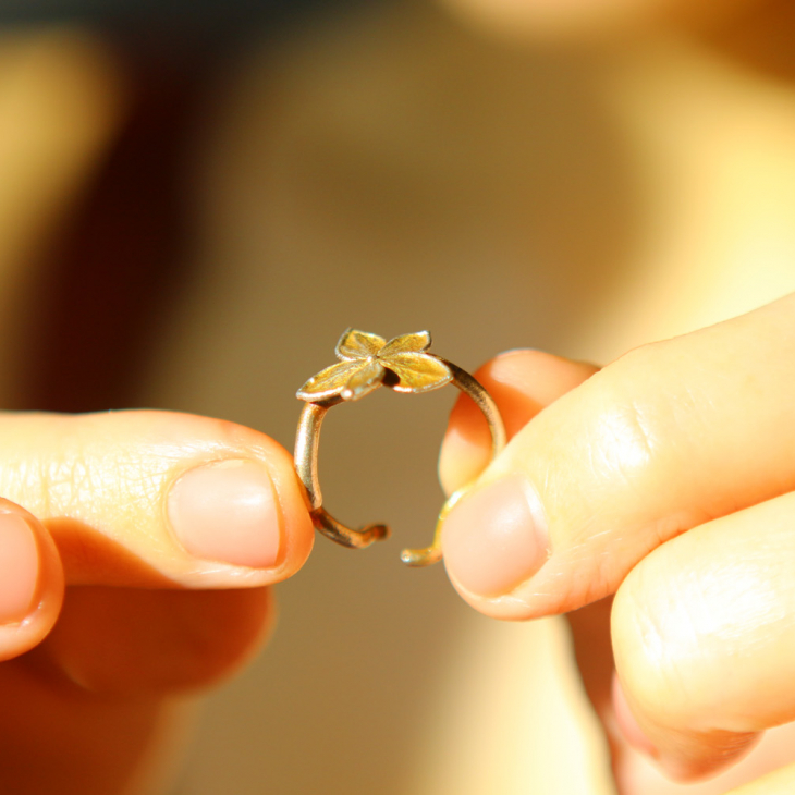 Ring in silver, Hydrangea , фото 4