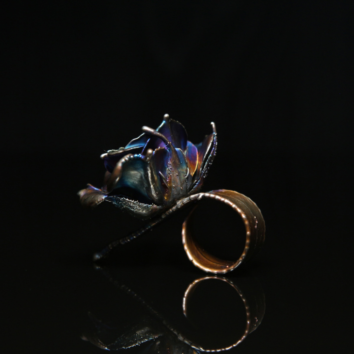 Кольцо в серебре Fleur de Magique, Роза, фото 2