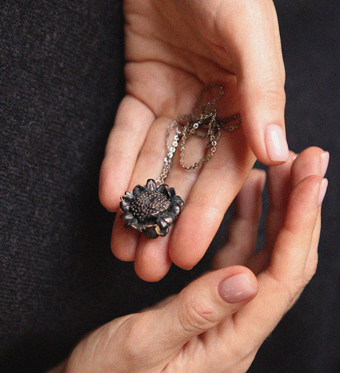 Кулон в серебре Fleur de Magique, Хризантема, фото 2