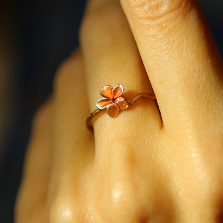 Ring in silver, Hydrangea , фото 2