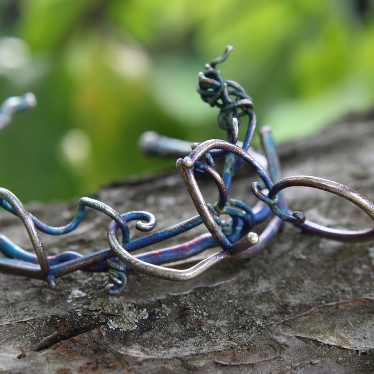 Браслет в серебре Flora, Горошек, фото 5