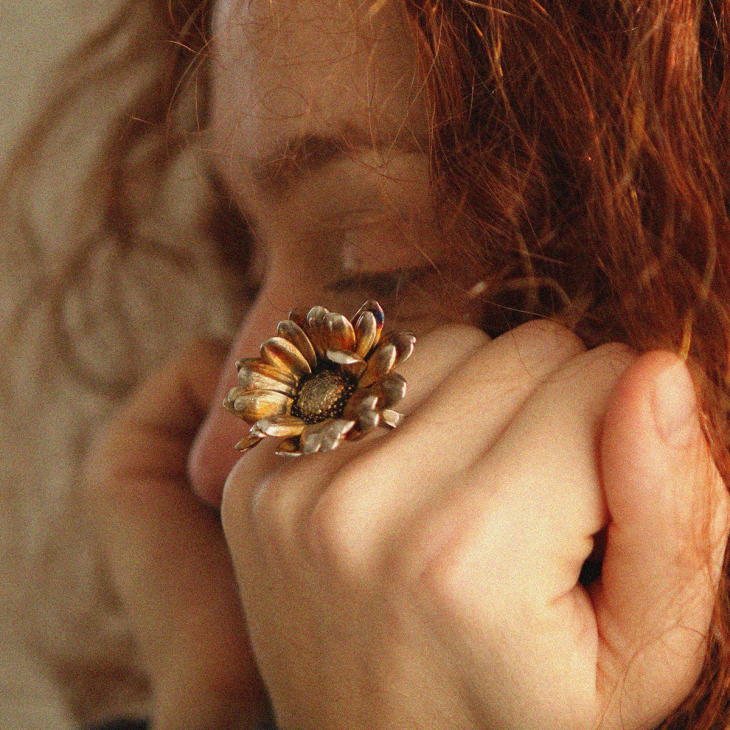 Кольцо в серебре Fleur de Magique, Хризантема, фото 2