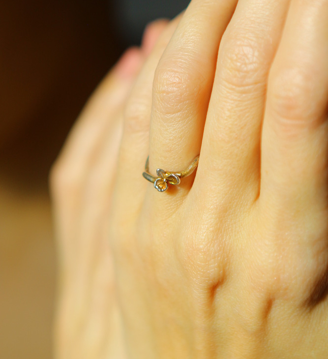Ring in silver, Hydrangea , фото 2