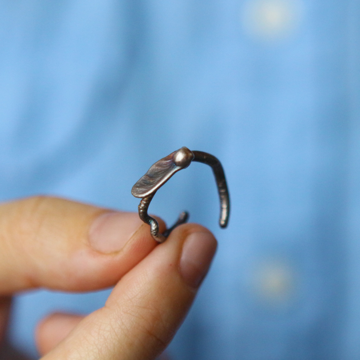 Ring in silver, Japanese maple, фото 2