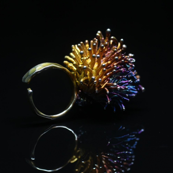 Кольцо в серебре Space Flower, Чертополох, фото 2