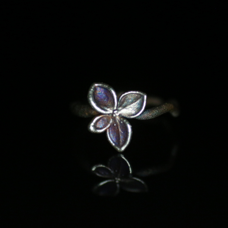 Ring in silver, Hydrangea , фото 4