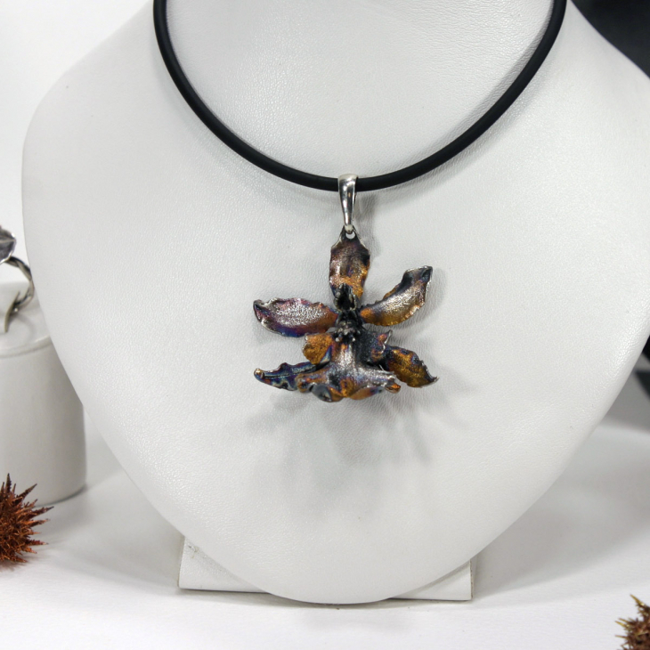 Кулон в серебре Fleur de Magique, Орхидея, фото 2