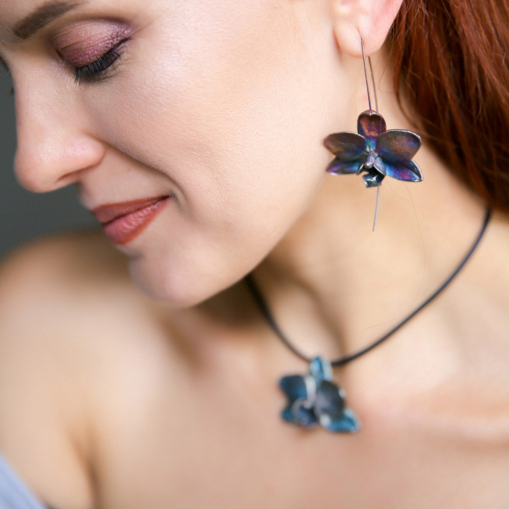 Кулон в серебре Fleur de Magique, Орхидея, фото 2