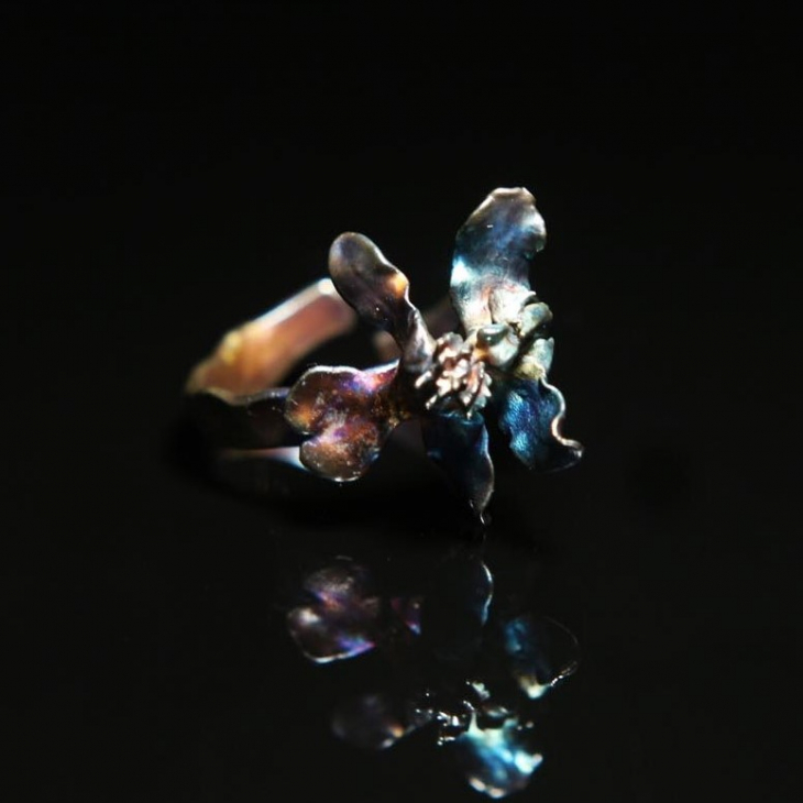 Кольцо в серебре Fleur de Magique, Орхидея, фото 1