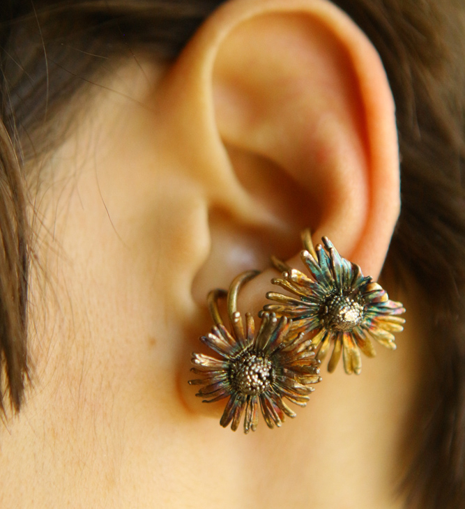 Cuff in silver, Chamomile, фото 2