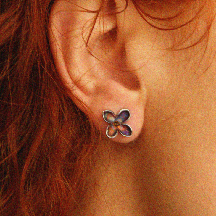 Серьги в серебре Fleur de Magique, Сирень, фото 2