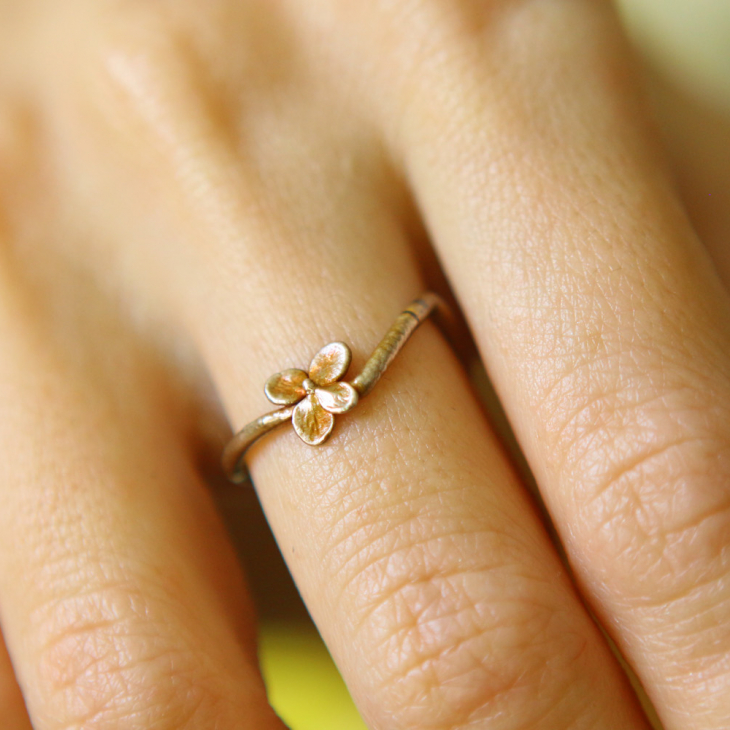 Ring in silver, Hydrangea , фото 2