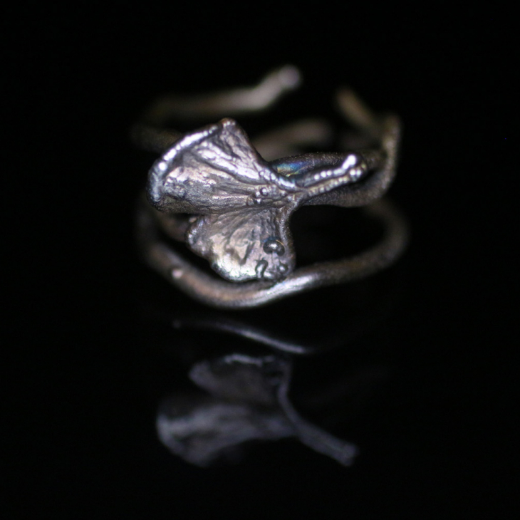 Ring in silver,Ginkgo, фото 5