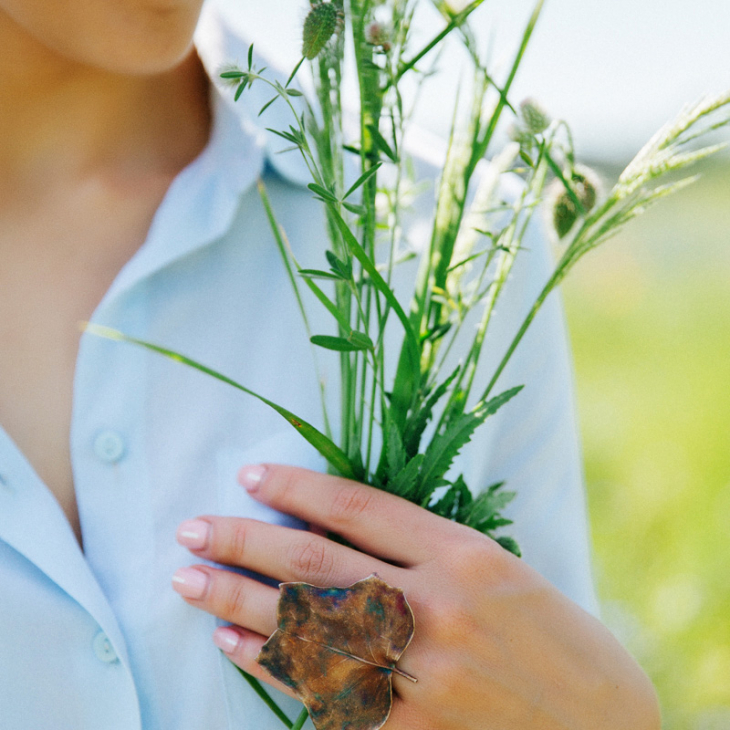 Кольцо в серебре Love Alchemy, Тюльпановое дерево, фото 2